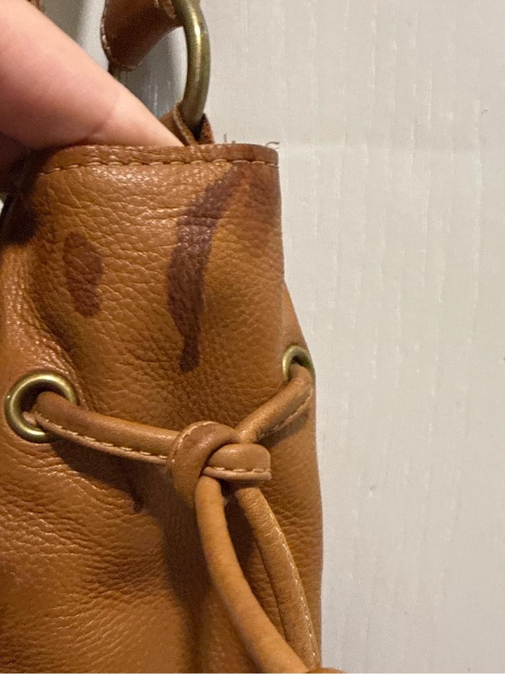 Fossil vintage Tan and Brown Striped Leather Shoulder Bag - Picture 3 of 15